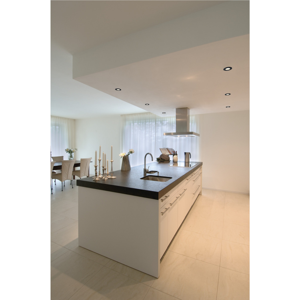 SLV KAMUELA Kamuela Eco, plafondinbouwarmatuur, led, 4000K, zwart, 38°, dimbaar, I