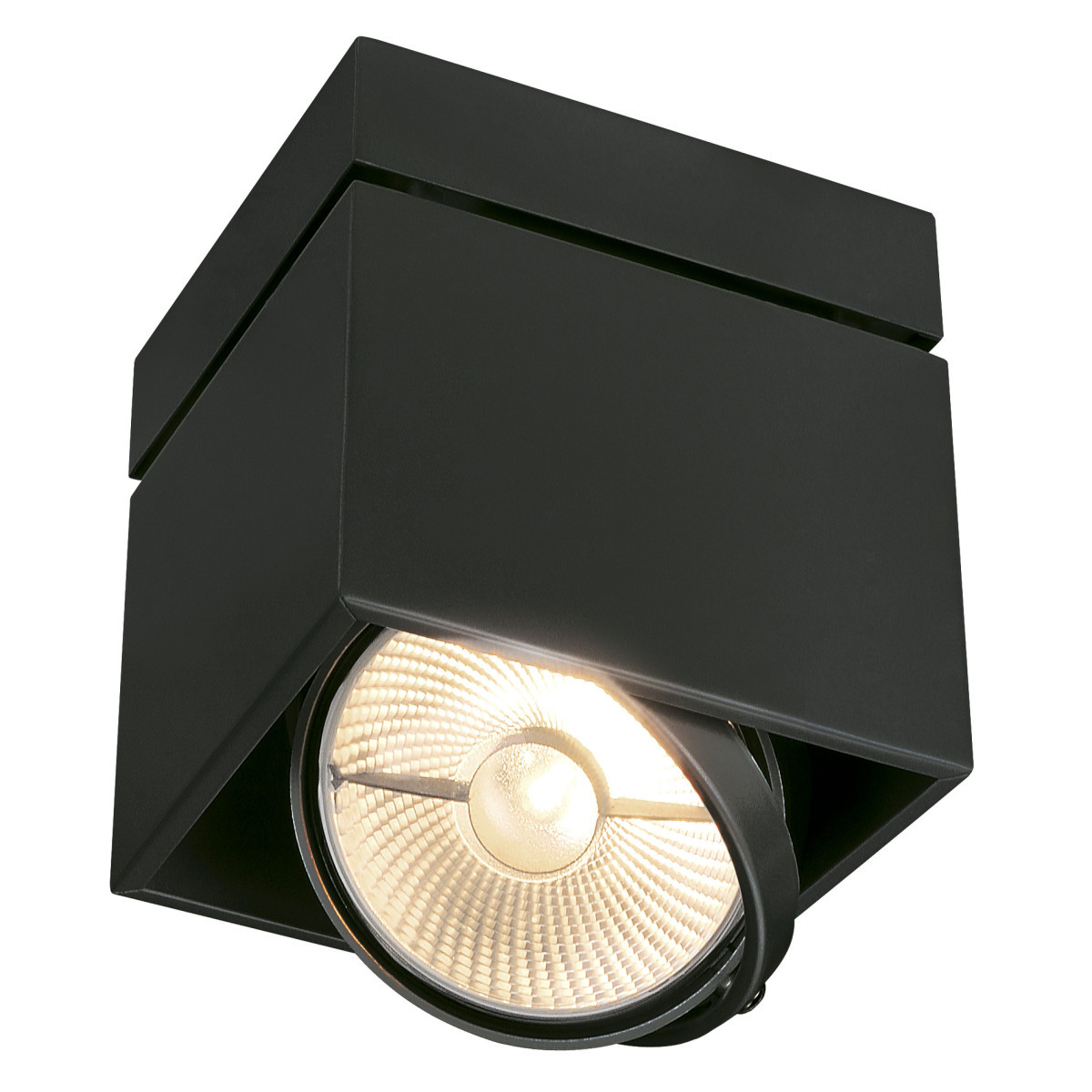 SLV KARDAMOD Kardamod Surface square es111 single plafondlamp, vierkant, zwart, gu1