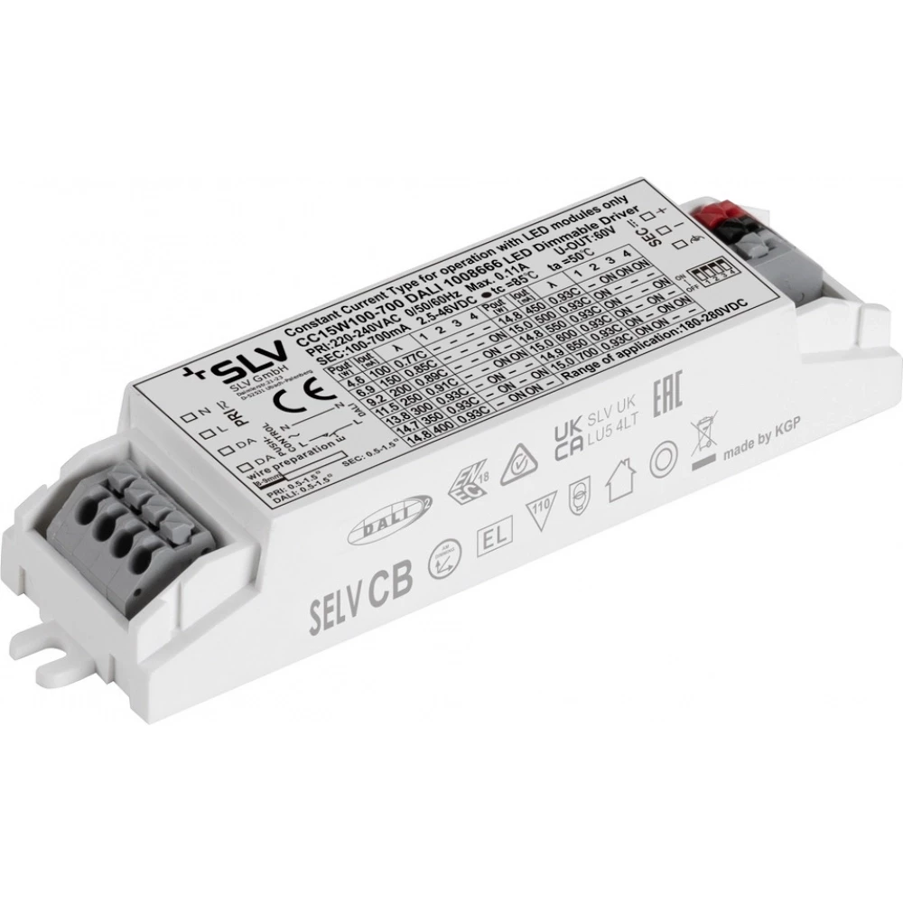 SLV Led driver 15W 100-700ma dali