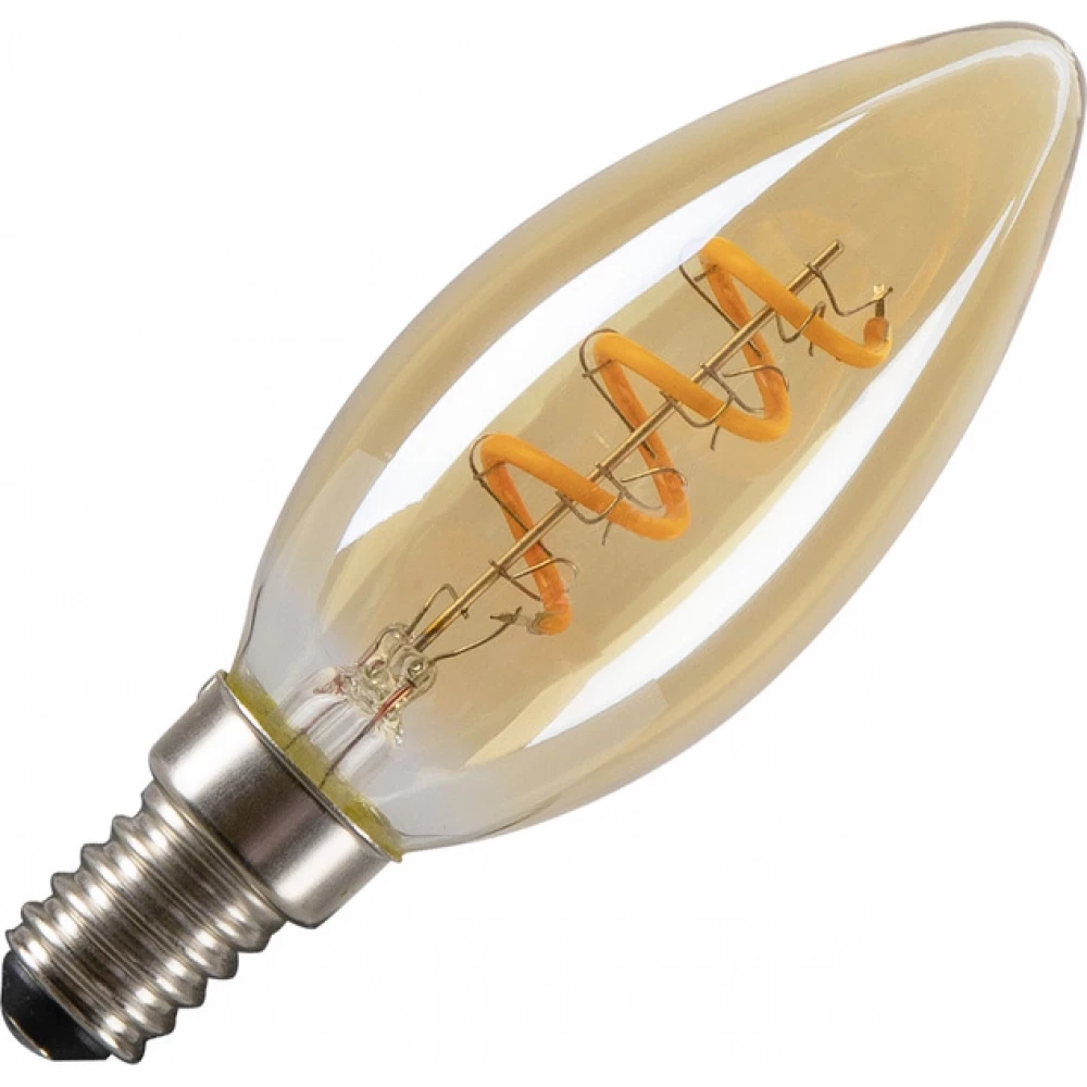 SLV Lichtbron C35 e14 goud curly filament 1800K