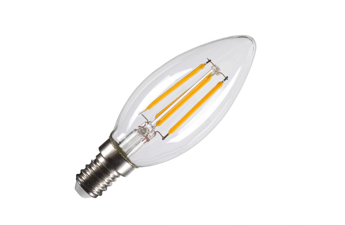 SLV LEUCHTMITTEL C35 E14, led lichtbron transparant 4,2W 2700K cri90 320°