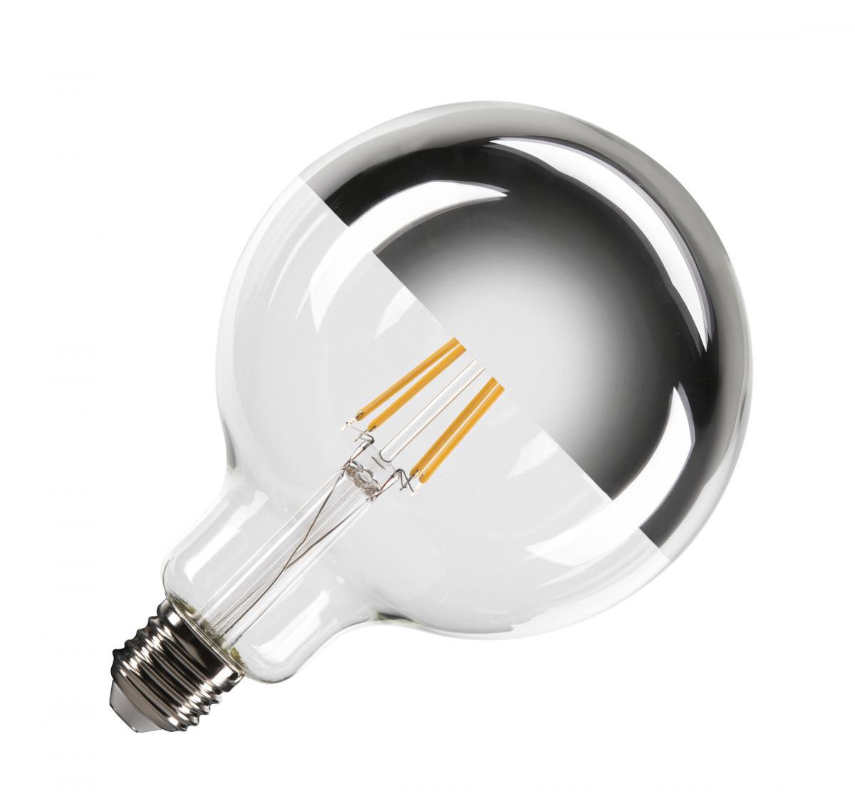 SLV LEUCHTMITTEL G125 E27 mirrorhead, led lichtbron chroom 7,5W 2700K cri90 180°