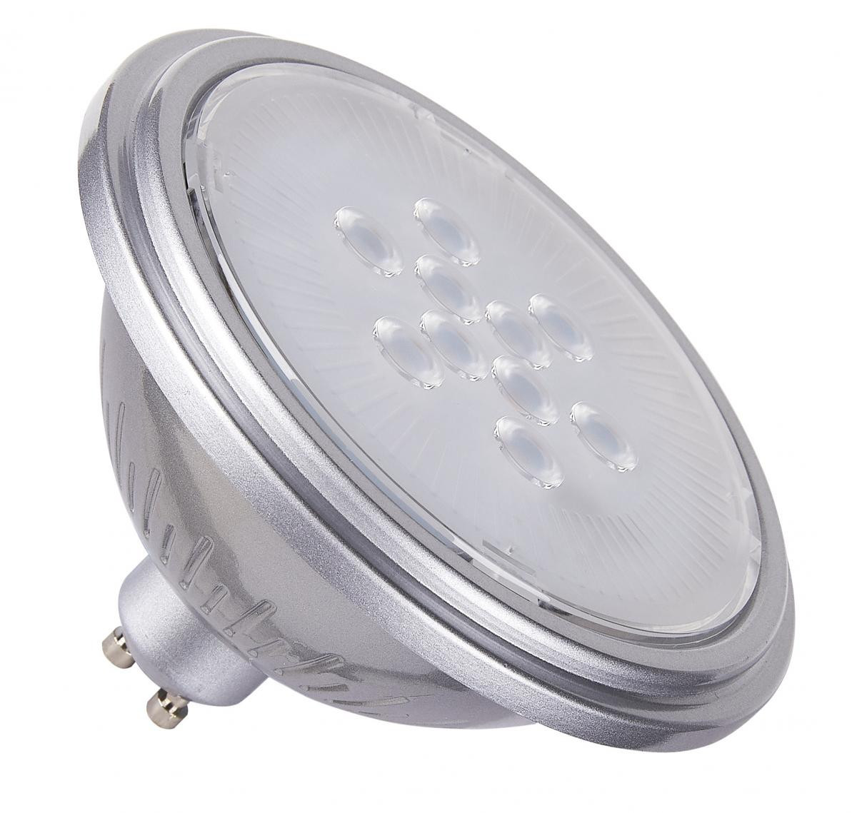 SLV LEUCHTMITTEL Qpar111 Gu10, led lichtbron, zilver, 7W, 2700K, cri90 40°