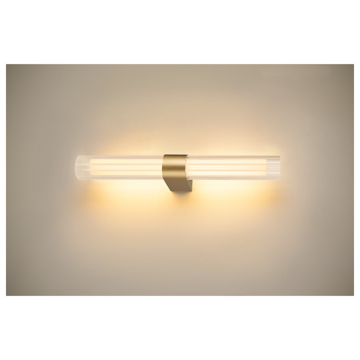 SLV LYGANT Lygant Double, wandopbouwarmatuur, 3000K, 11 W, messing