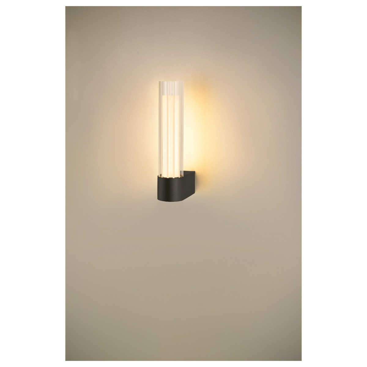 SLV LYGANT Lygant Single, wandopbouwarmatuur, 3000K, 8 W, zwart