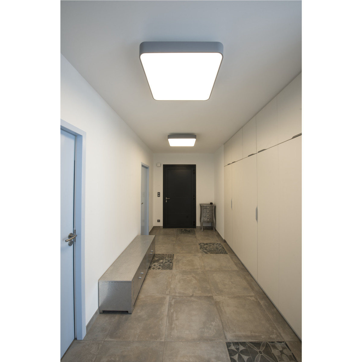 SLV MEDO Medo 60 square led plafondlamp, zilvergrijs, 1-10V, 3000K