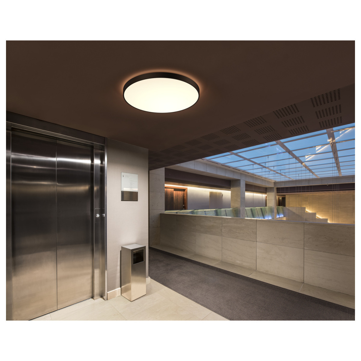 SLV MEDO Medo® Pro 90, wand- en plafondopbouwarmatuur, rond, 3000/4000K, 75W, D