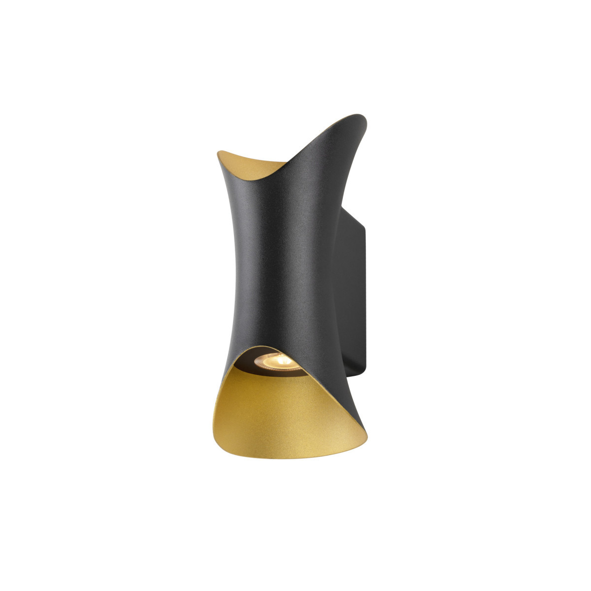 SLV MODELA Modela, wandarmatuur, up/down, 2700K, fase, zwart/goud