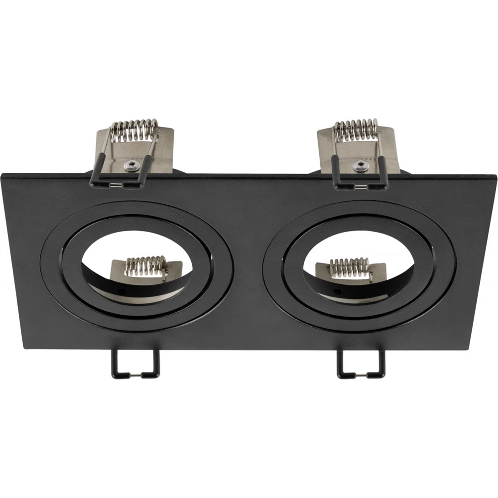 SLV New tria 155 double inbouwring rechthoekig zwart