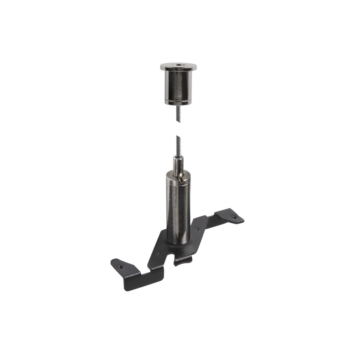 SLV 48V SYSTEM 3 M staalkabel pendelophanging, 48V track, zwart