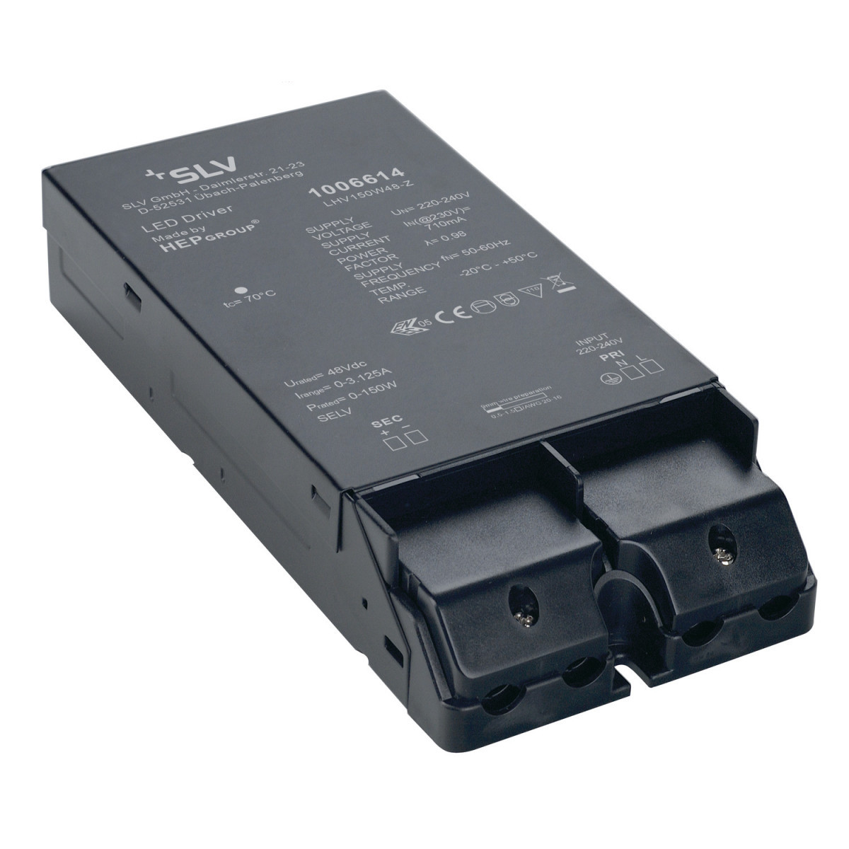 SLV 48V SYSTEM Led-Voeding 48V 150W zwart