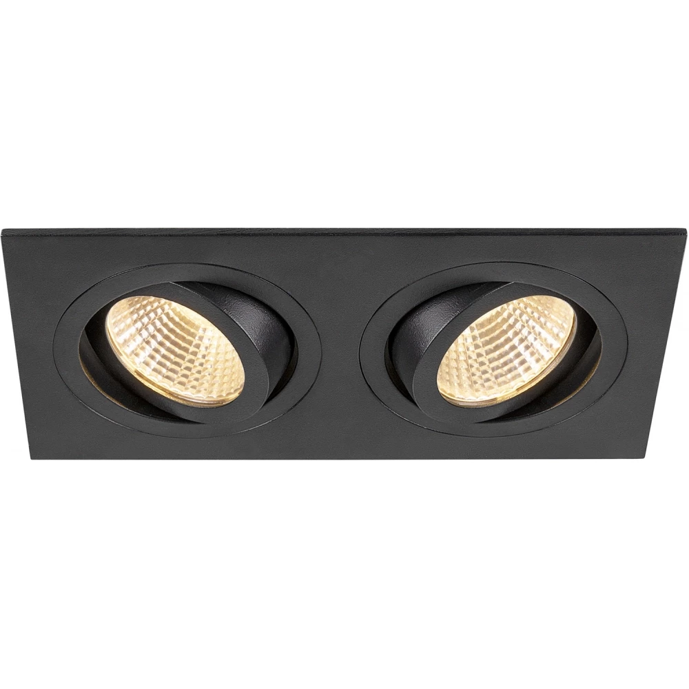 SLV New tria® 155 plafondinbouwarmatuur vierkant 2700K tweelamps phas