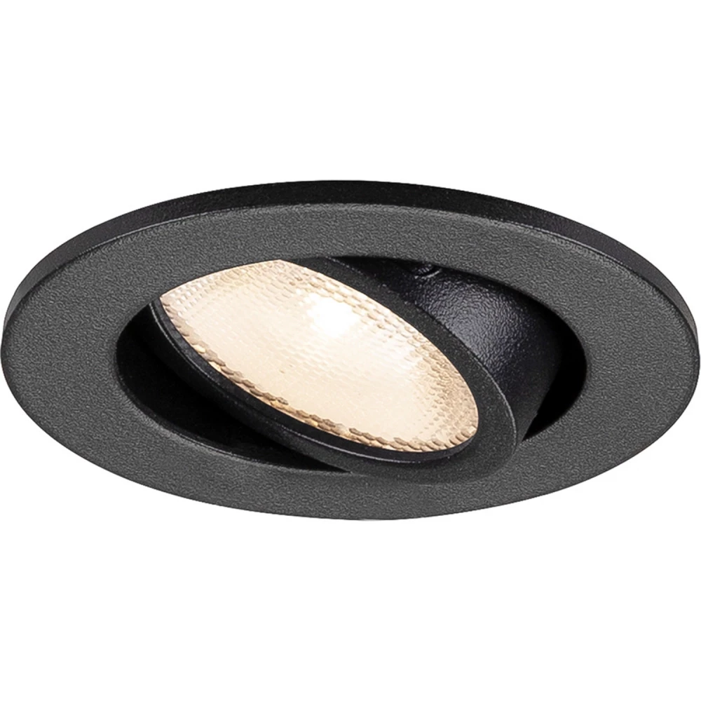 SLV New tria® 45 DL rond plafondinbouwarmatuur 2700K 24° zwart
