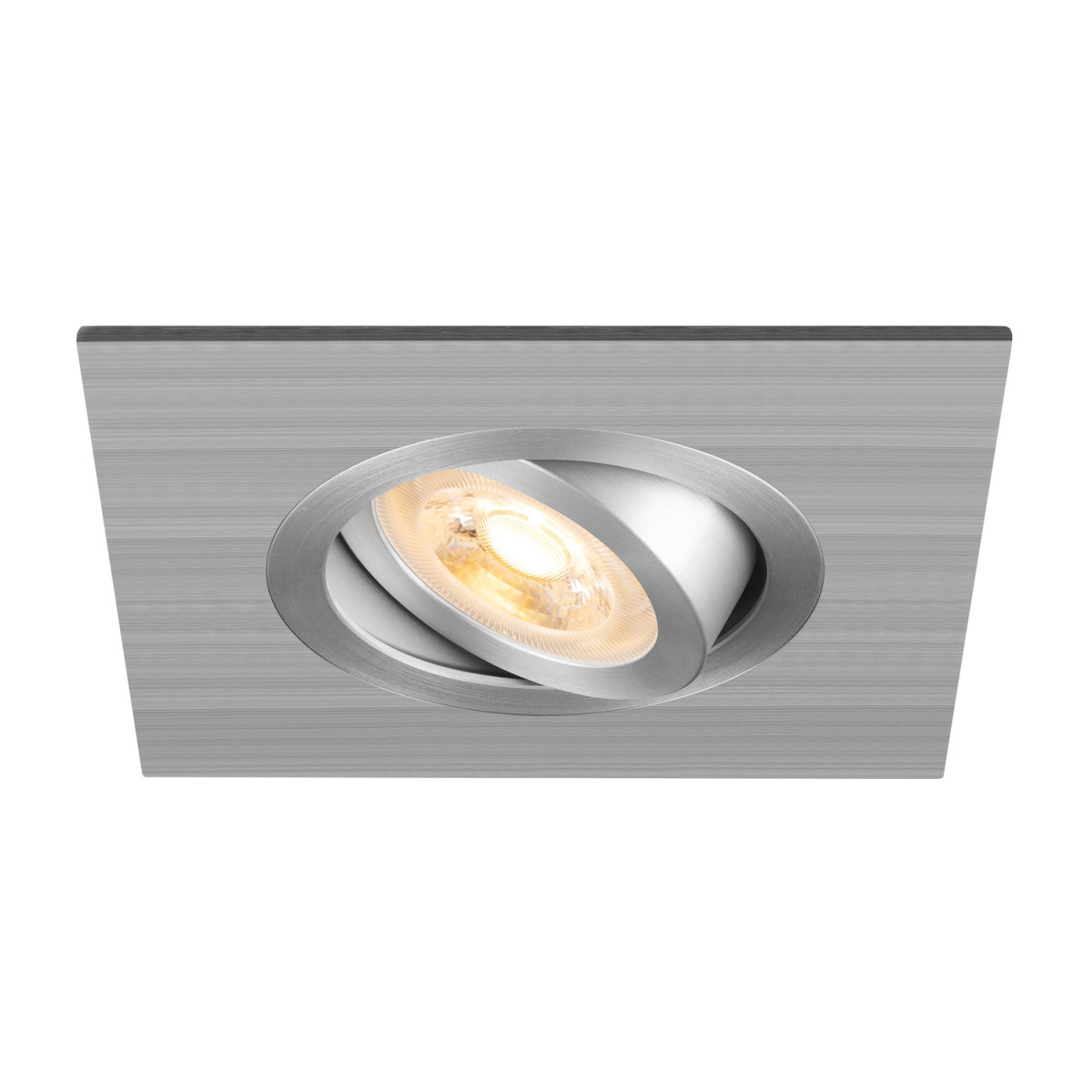 SLV NEW TRIA New Tria® 75 XL, plafondinbouwlamp, vierkant, max. 10W gu10, aluminium