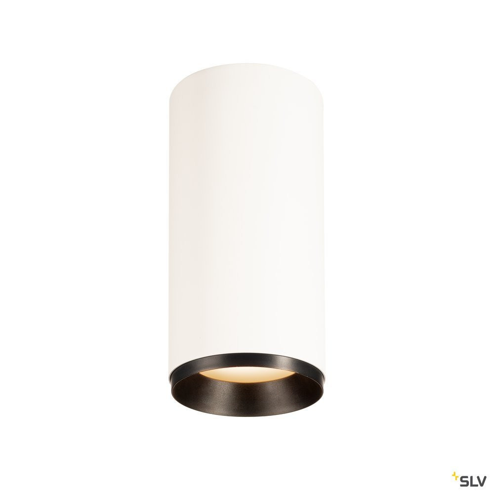 SLV NUMINOS Numinos® CL phase L, indoor led plafondopbouwlamp wit/zwart 3000 K 24°