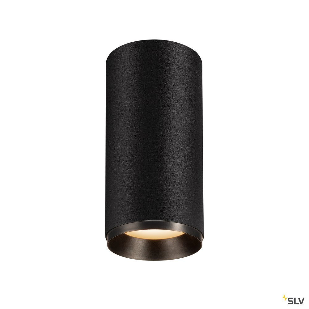 SLV NUMINOS Numinos® CL phase L, indoor led plafondopbouwlamp zwart/zwart 3000 K 3