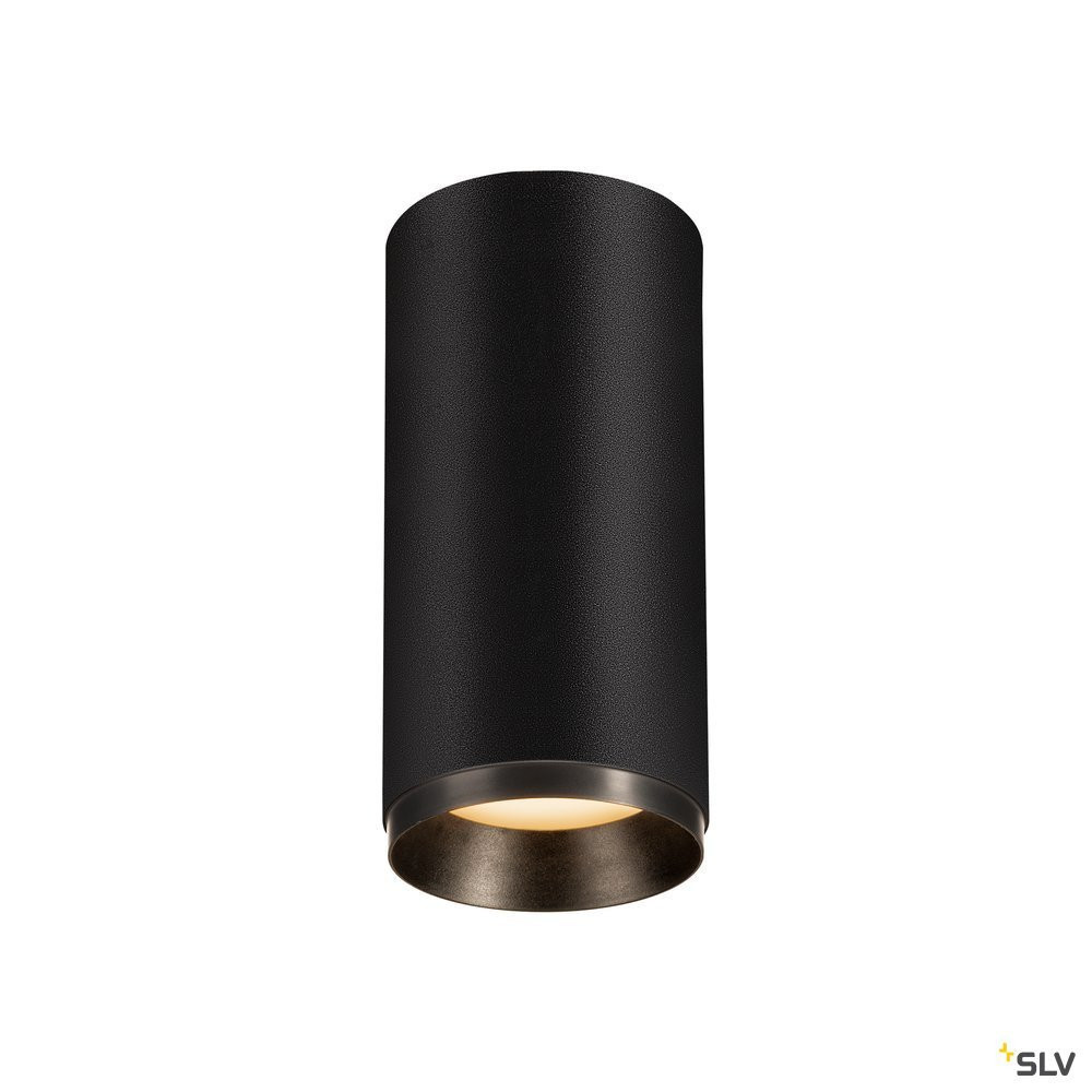 SLV NUMINOS Numinos® CL phase M, indoor led plafondopbouwlamp zwart/zwart 3000 K 6