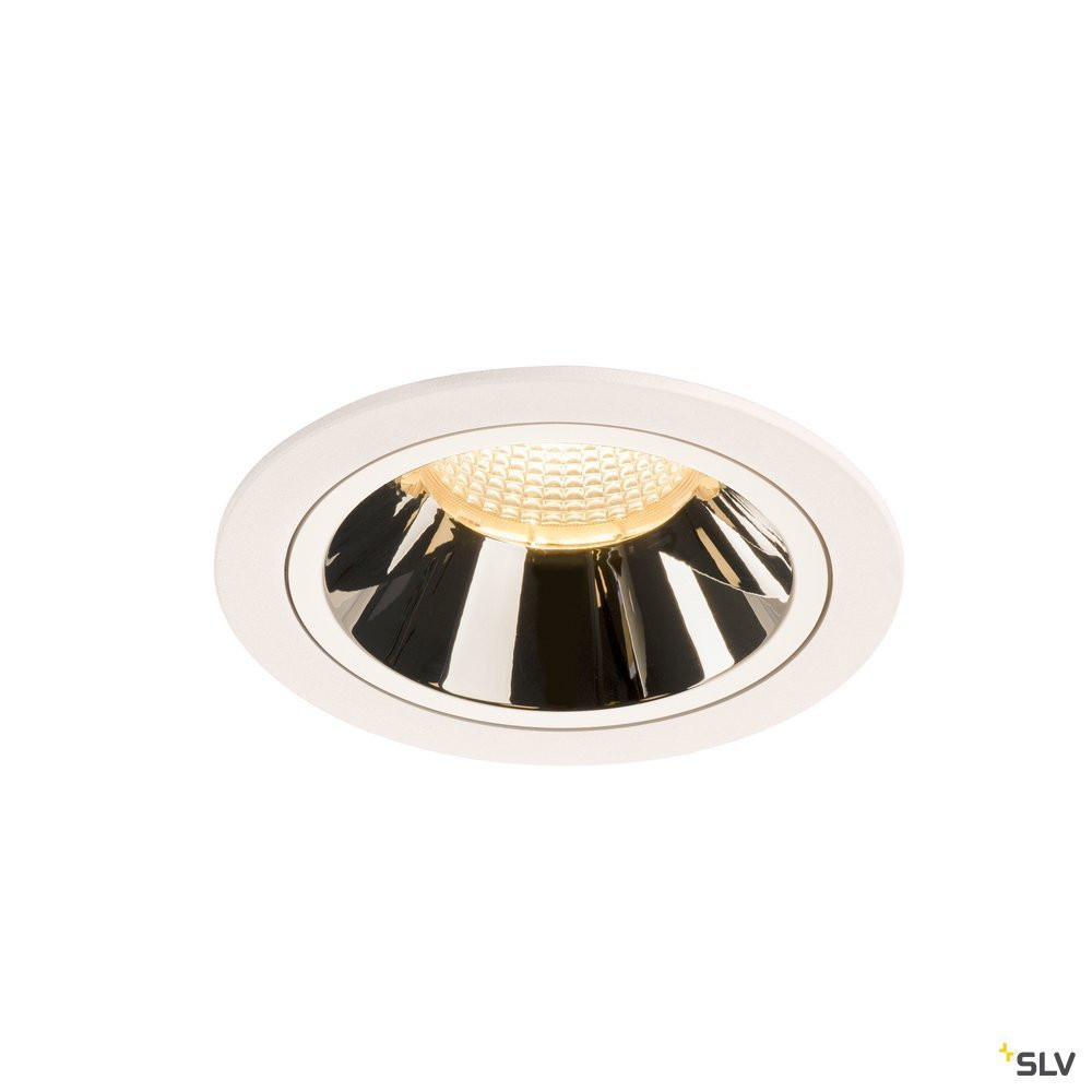 SLV NUMINOS Numinos® DL L, indoor led plafondinbouwlamp wit/chroom 3000 K 55°