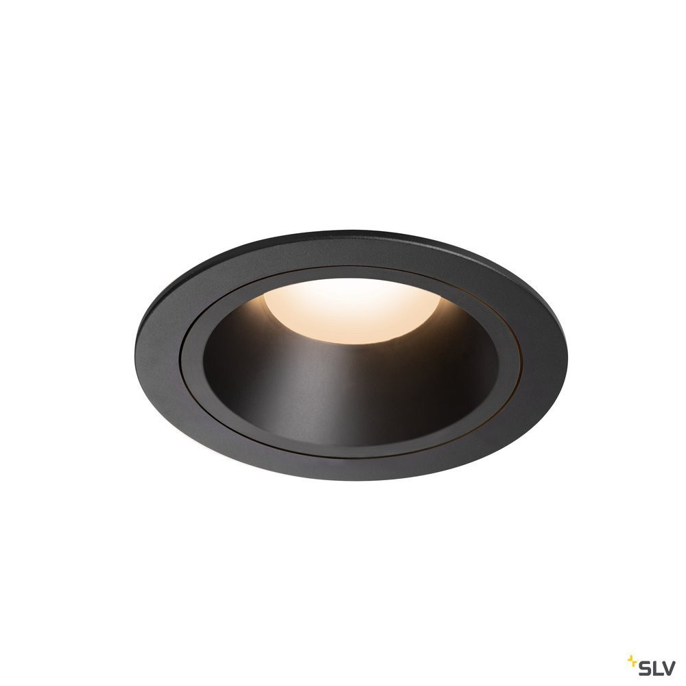 SLV NUMINOS Numinos® DL L, indoor led plafondinbouwlamp zwart/zwart 3000 K 20°