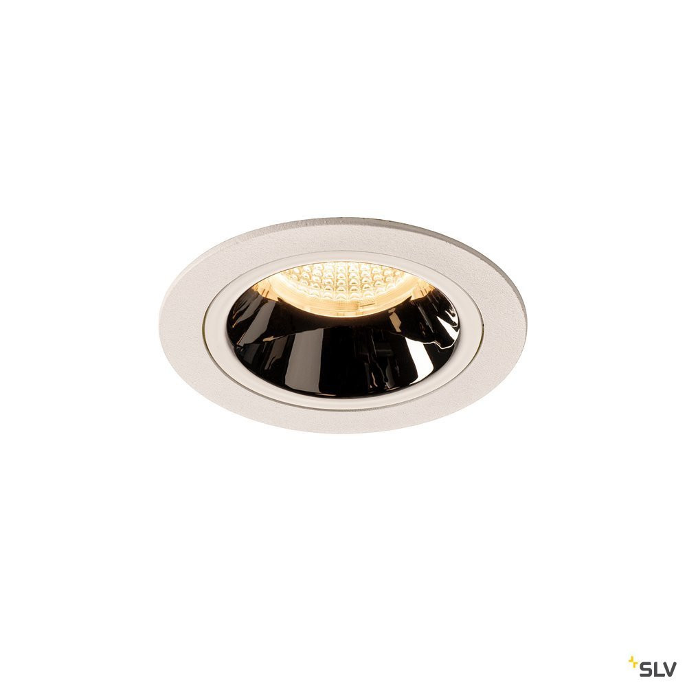 SLV NUMINOS Numinos® DL M, indoor led plafondinbouwlamp wit/chroom 3000 K 55°