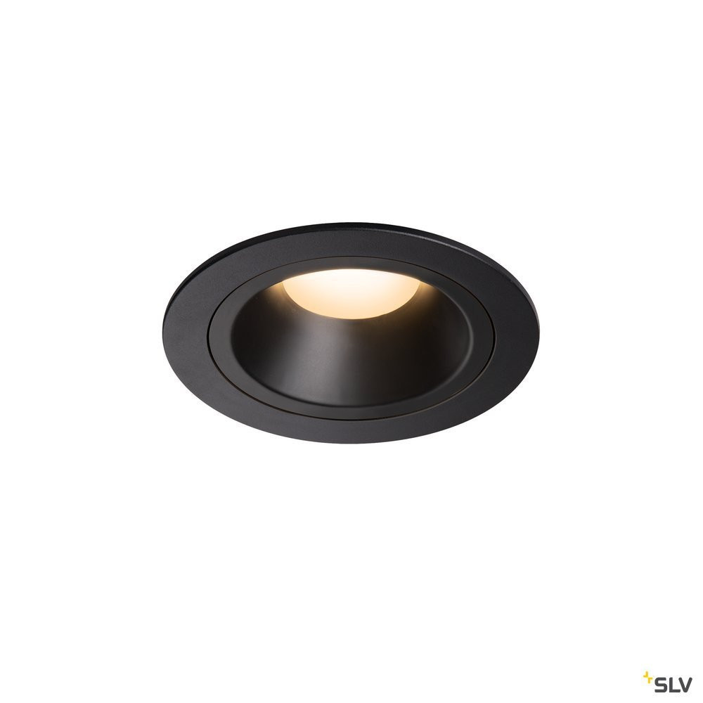 SLV NUMINOS Numinos® DL M, indoor led plafondinbouwlamp zwart/zwart 3000 K 20°
