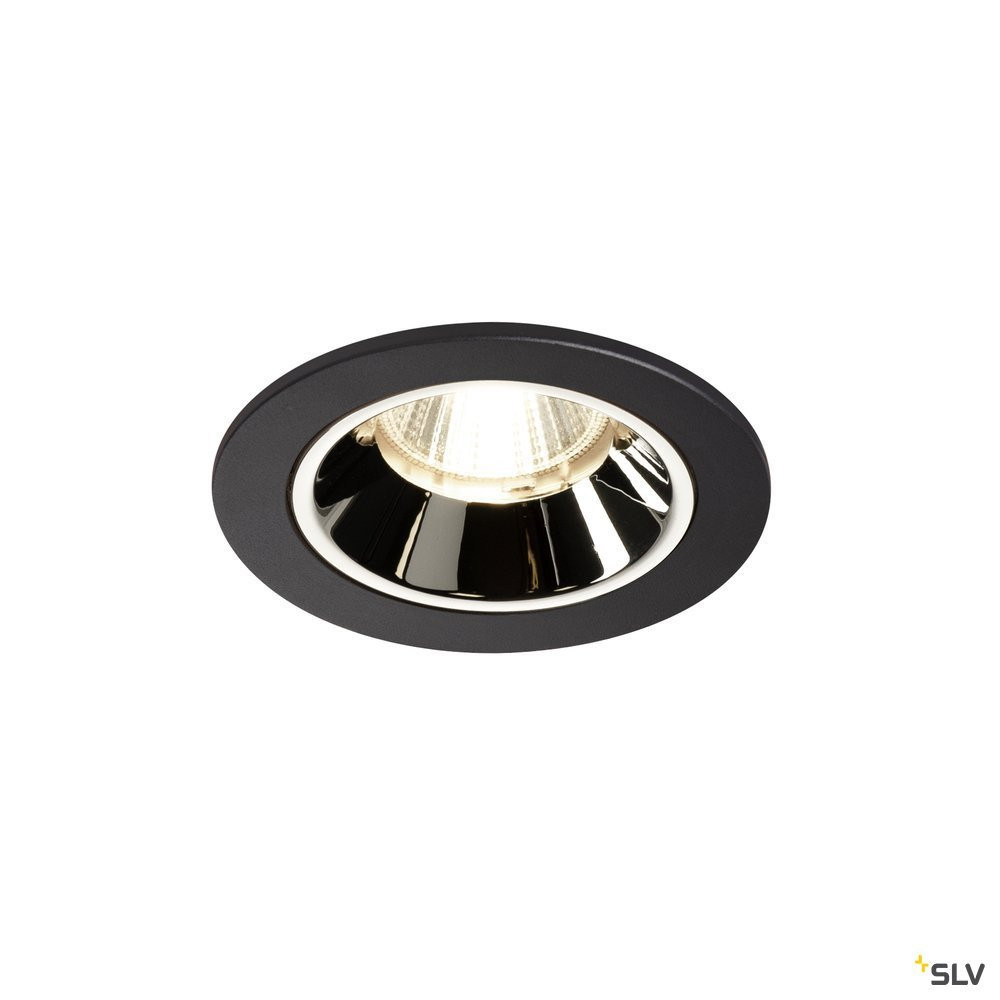 SLV NUMINOS Numinos® DL S, indoor led plafondinbouwlamp zwart/chroom 4000 K 20°