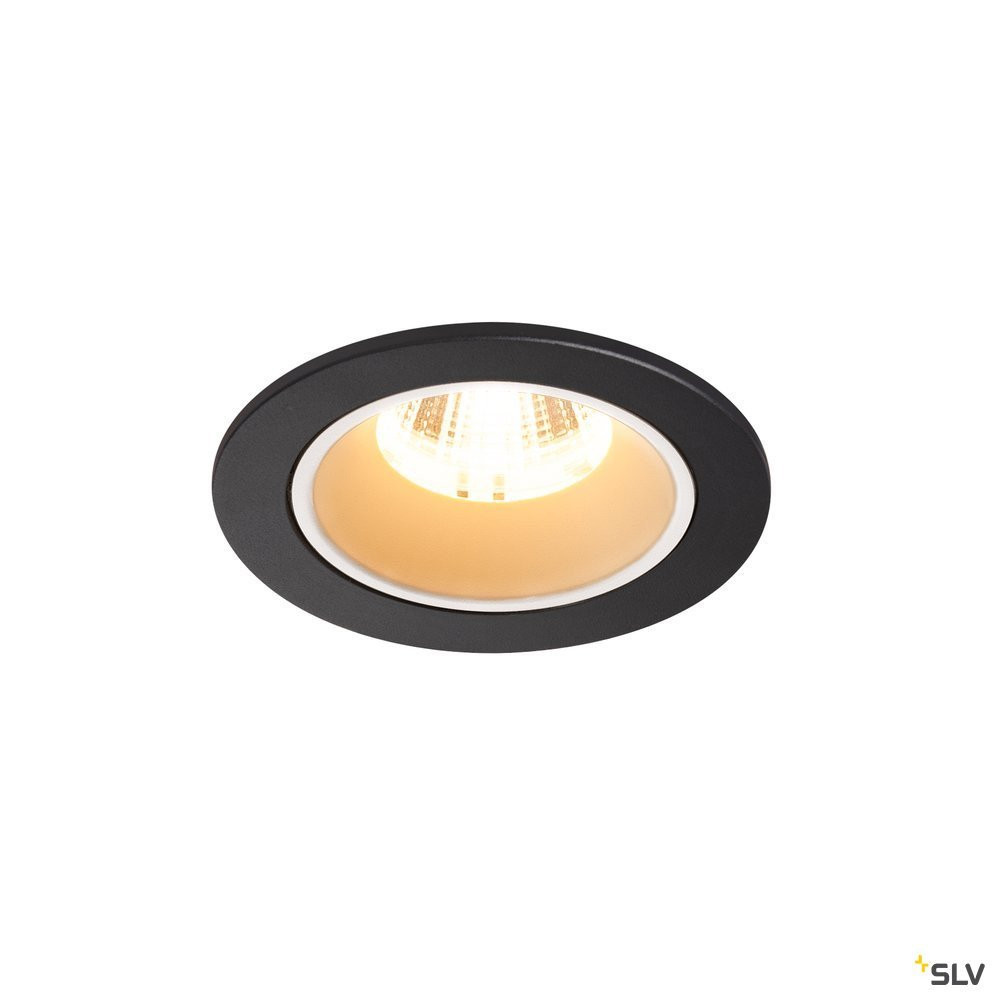 SLV NUMINOS Numinos® DL S, indoor led plafondinbouwlamp zwart/wit 3000 K 40°