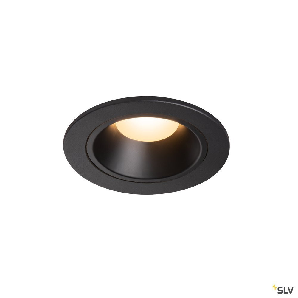 SLV NUMINOS Numinos® DL S, indoor led plafondinbouwlamp zwart/zwart 3000 K 20°