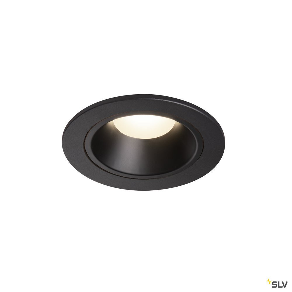 SLV NUMINOS Numinos® DL S, indoor led plafondinbouwlamp zwart/zwart 4000 K 40°