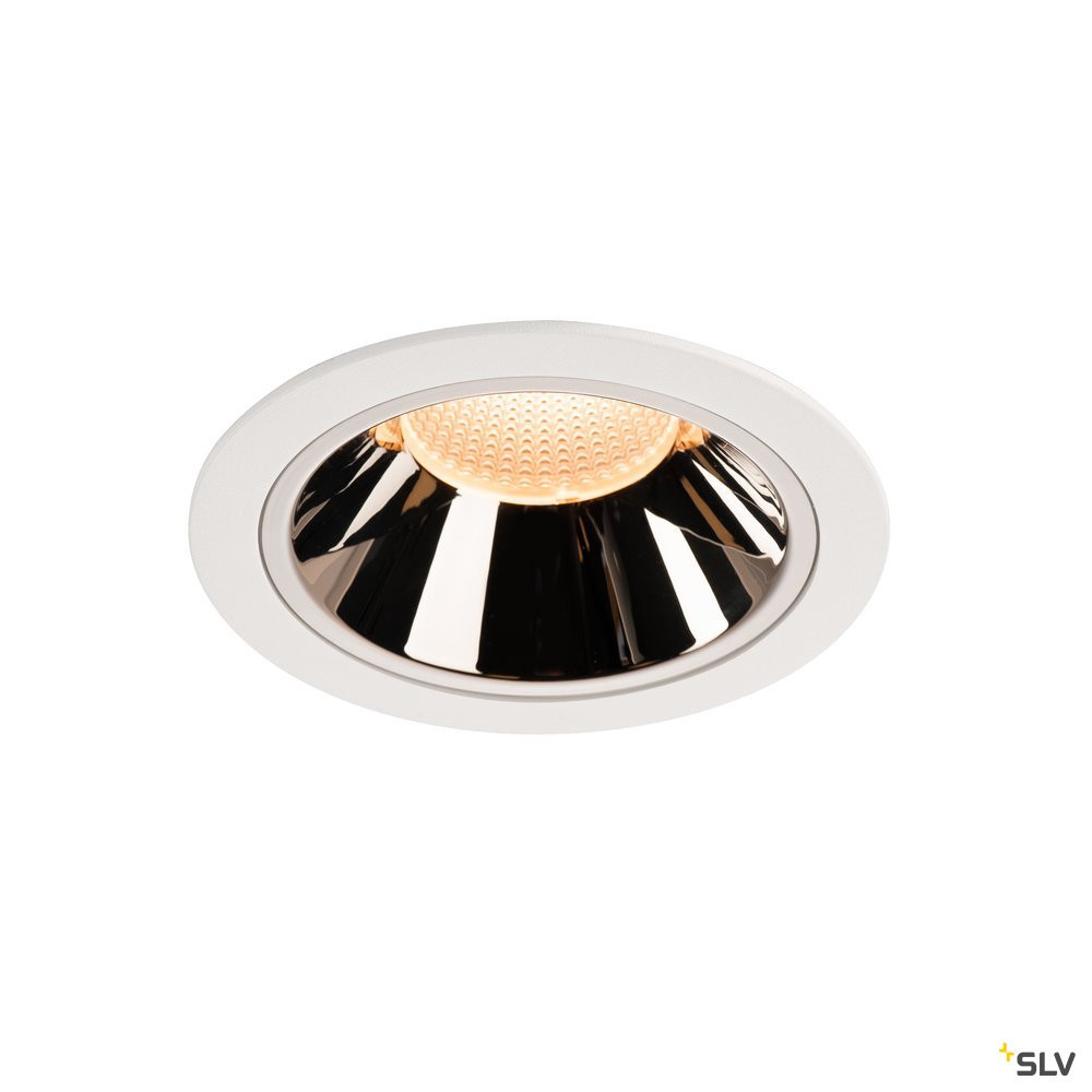 SLV NUMINOS Numinos® DL XL, indoor led plafondinbouwlamp wit/chroom 2700 K 40°
