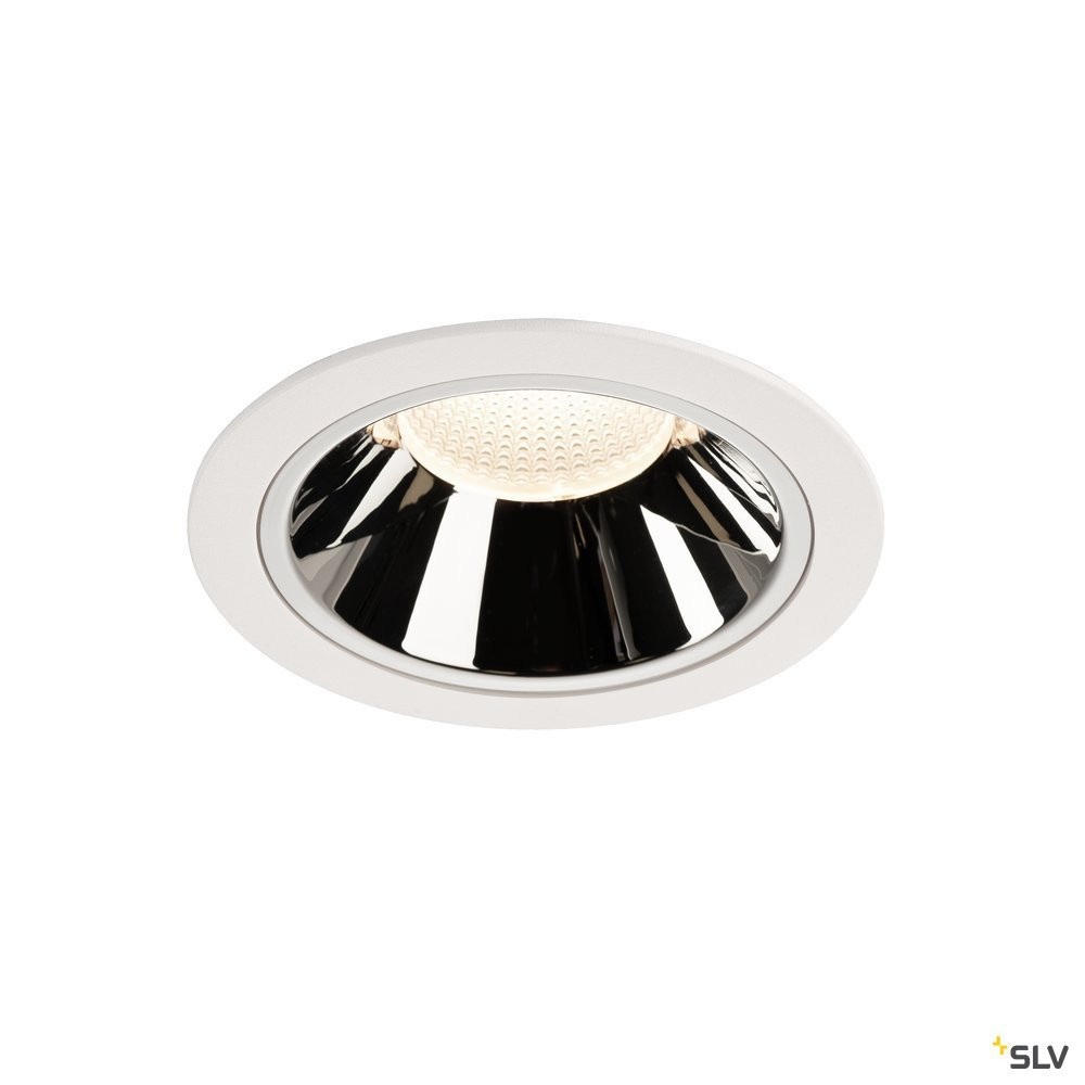 SLV NUMINOS Numinos® DL XL, indoor led plafondinbouwlamp wit/chroom 4000 K 55°