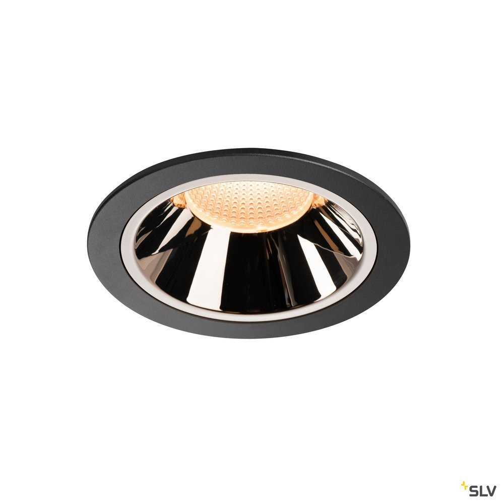 SLV NUMINOS Numinos® DL XL, indoor led plafondinbouwlamp zwart/chroom 2700 K 20°