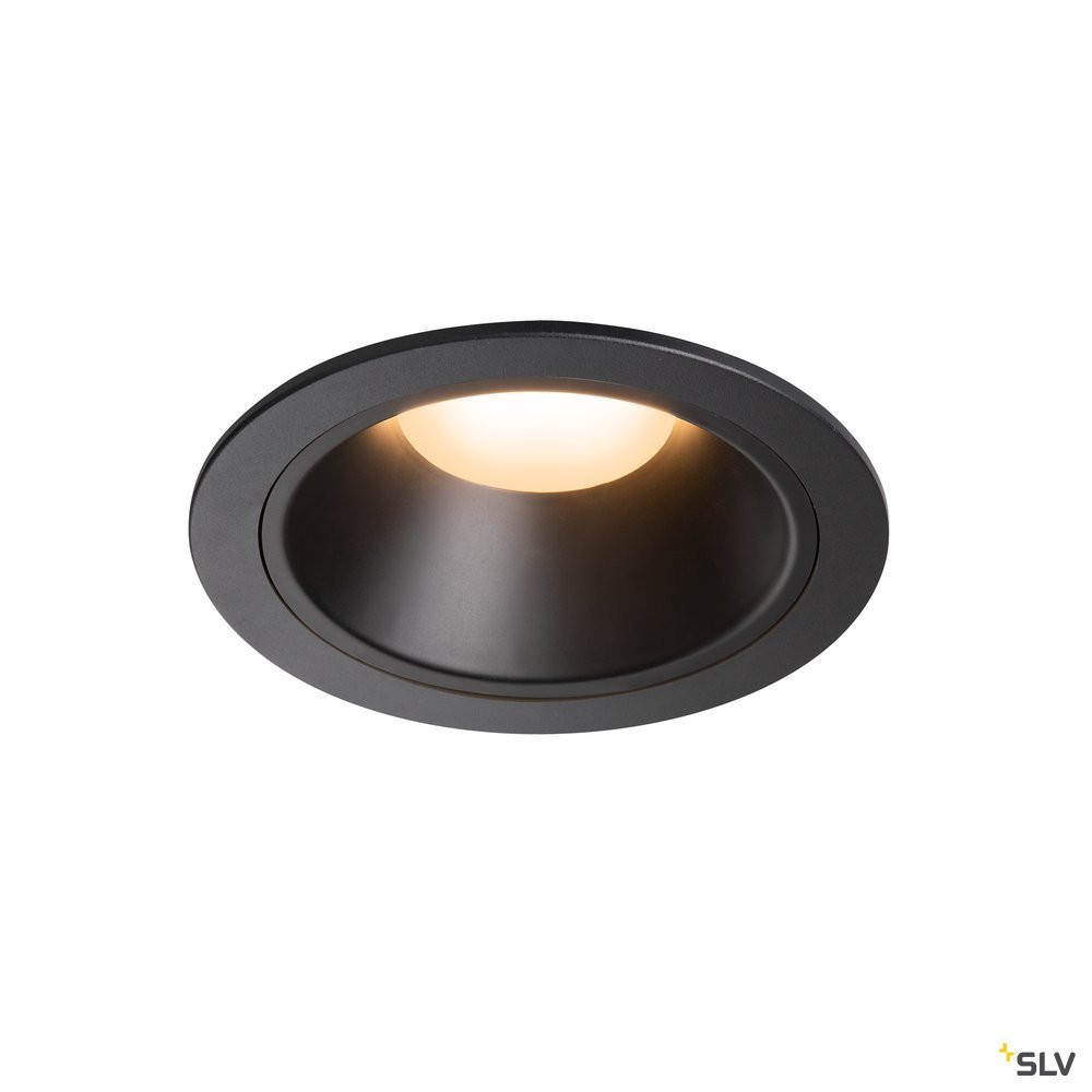 SLV NUMINOS Numinos® DL XL, indoor led plafondinbouwlamp zwart/zwart 2700 K 55°