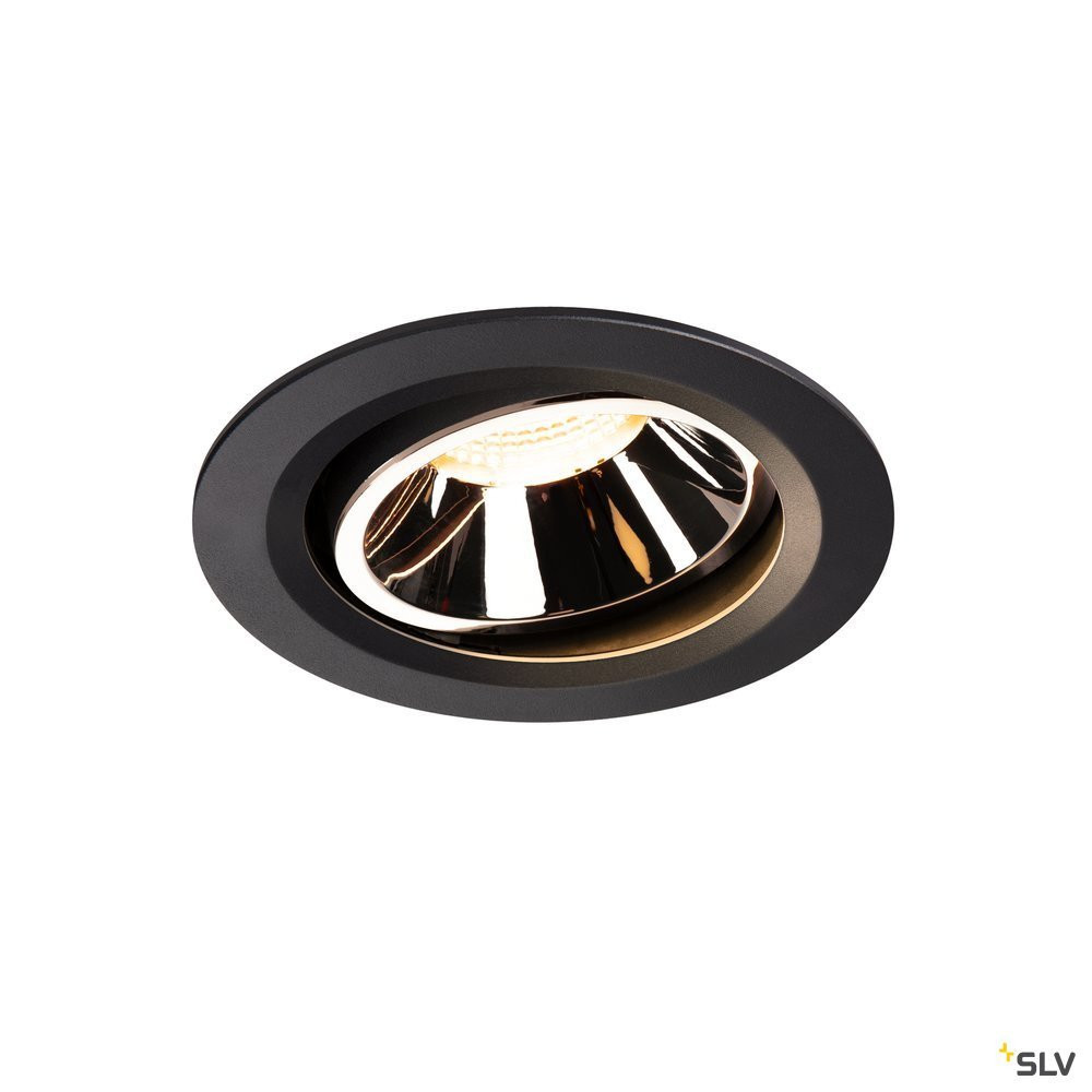 SLV NUMINOS Numinos® Move DL L, indoor led plafondinbouwlamp zwart/chroom 3000 K 5