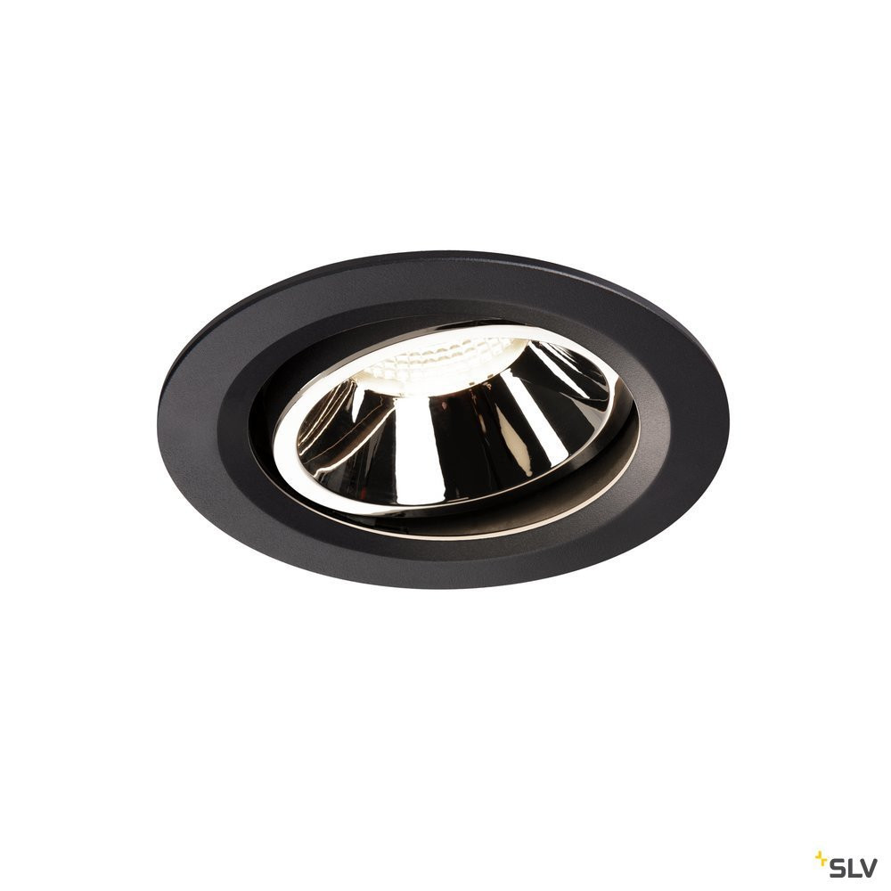 SLV NUMINOS Numinos® Move DL L, indoor led plafondinbouwlamp zwart/chroom 4000 K 2