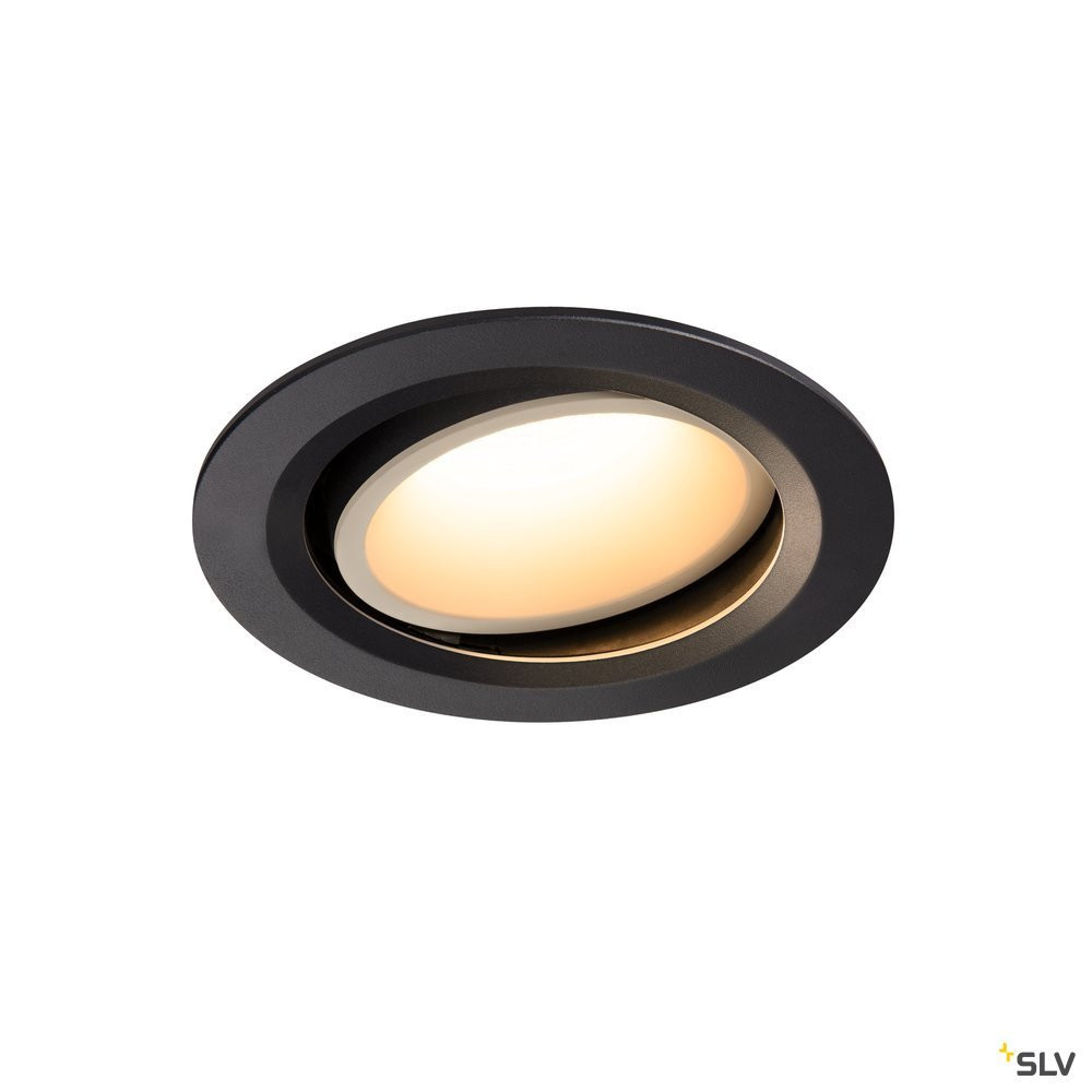 SLV NUMINOS Numinos® Move DL L, indoor led plafondinbouwlamp zwart/wit 3000 K 55°
