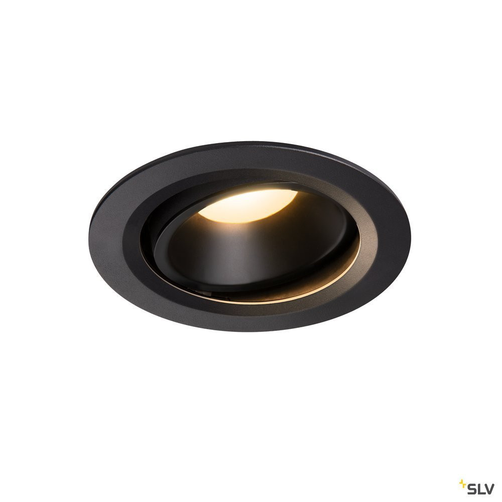 SLV NUMINOS Numinos® Move DL L, indoor led plafondinbouwlamp zwart/zwart 3000 K 40