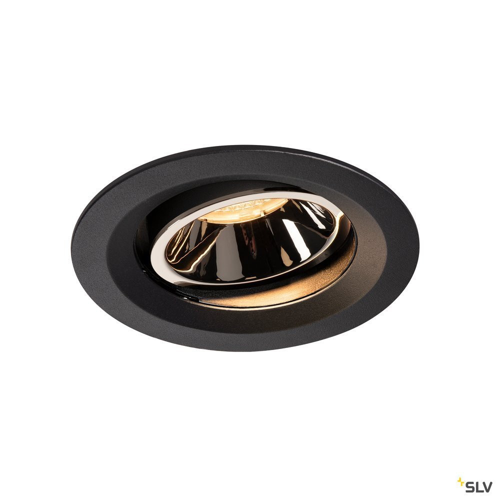 SLV NUMINOS Numinos® Move DL M, indoor led plafondinbouwlamp zwart/chroom 3000 K 5