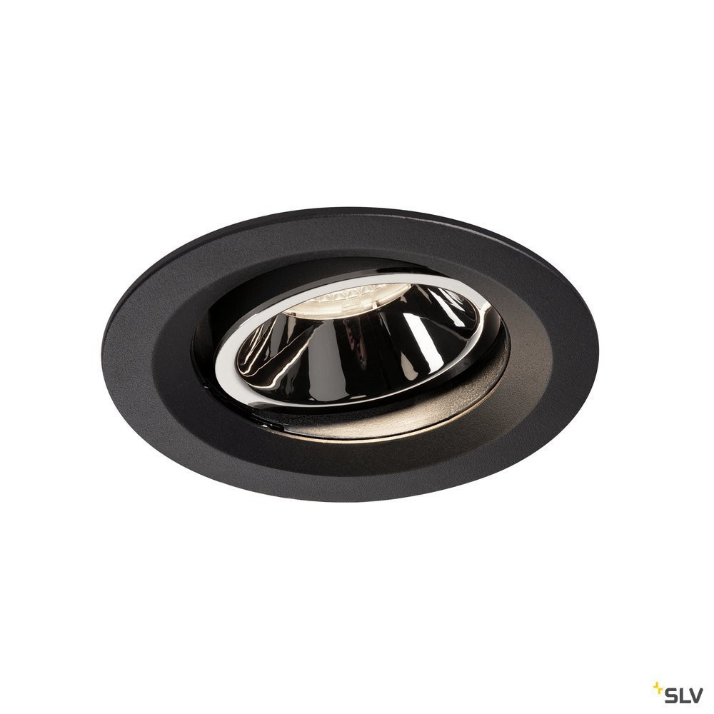 SLV NUMINOS Numinos® Move DL M, indoor led plafondinbouwlamp zwart/chroom 4000 K 5