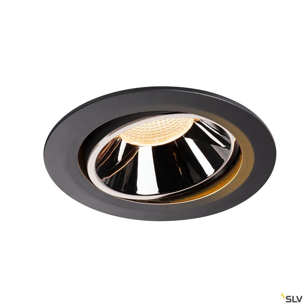 SLV NUMINOS Numinos® Move DL XL, indoor led plafondinbouwlamp zwart/chroom 2700 K
