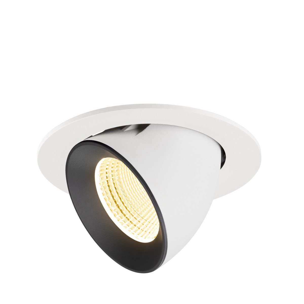 SLV NUMINOS Numinos® Gimble L, white/black recessed ceiling light 3000 K 55°