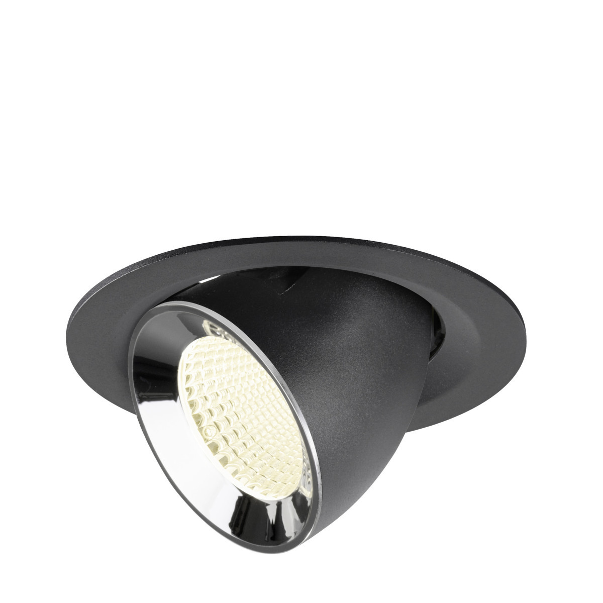 SLV NUMINOS Numinos® Gimble M, black/chrome recessed ceiling light 4000 K 40°