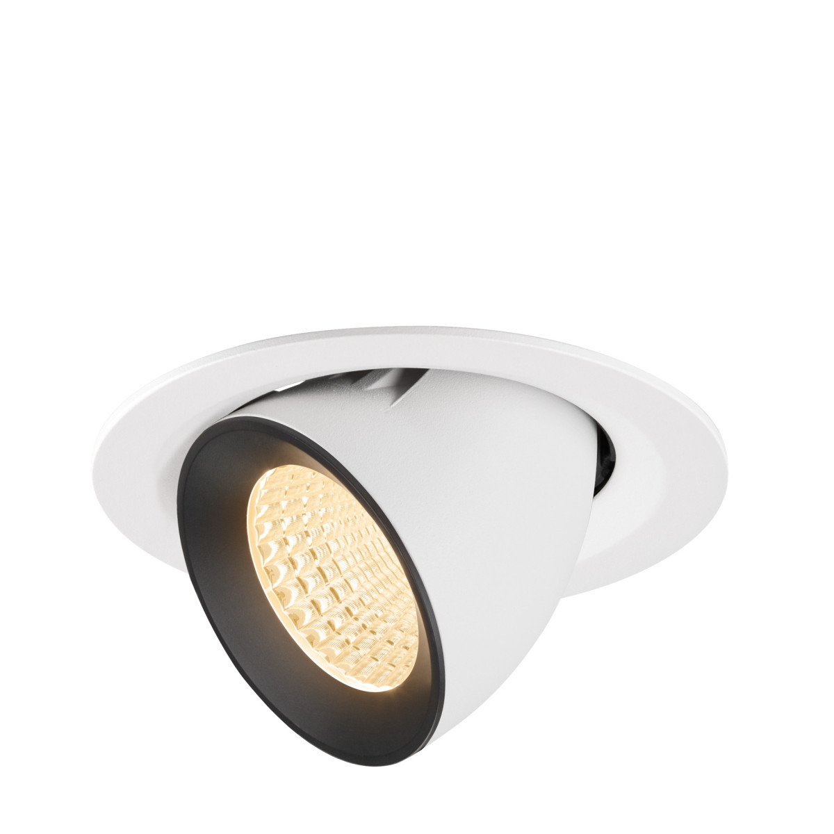 SLV NUMINOS Numinos® Gimble M, white/black recessed ceiling light 2700 K 55°