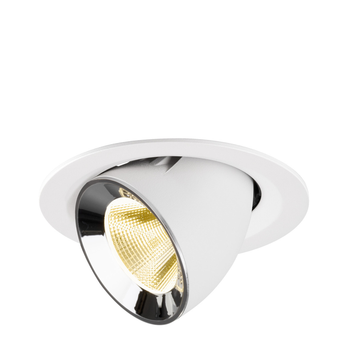 SLV NUMINOS Numinos® Gimble M, white/chrom recessed ceiling light 3000 K 20°