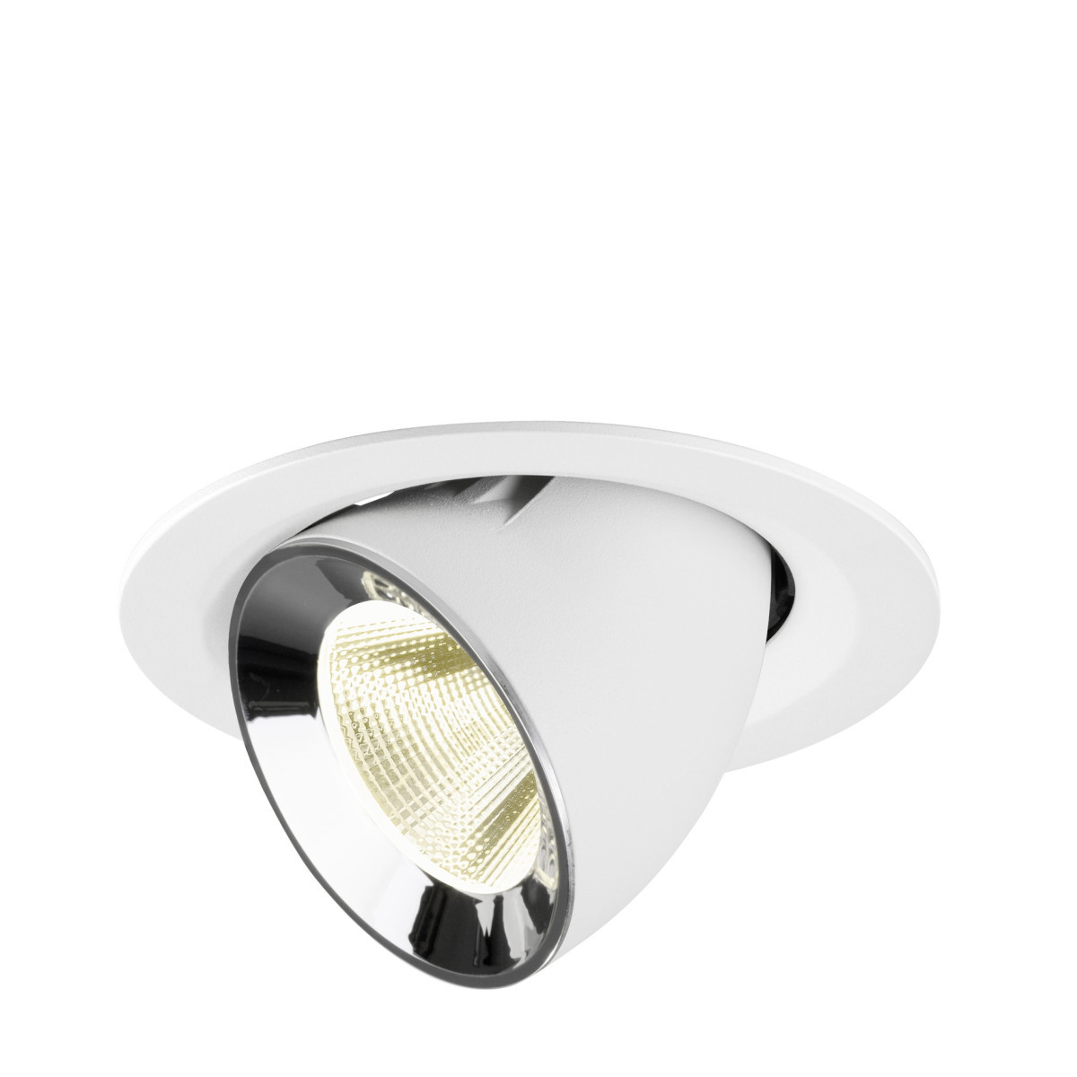 SLV NUMINOS Numinos® Gimble M, white/chrom recessed ceiling light 4000 K 20°
