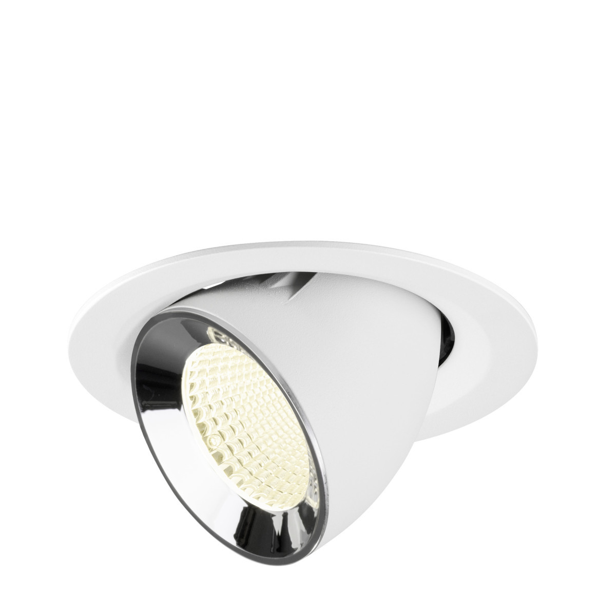 SLV NUMINOS Numinos® Gimble M, white/chrom recessed ceiling light 4000 K 40°