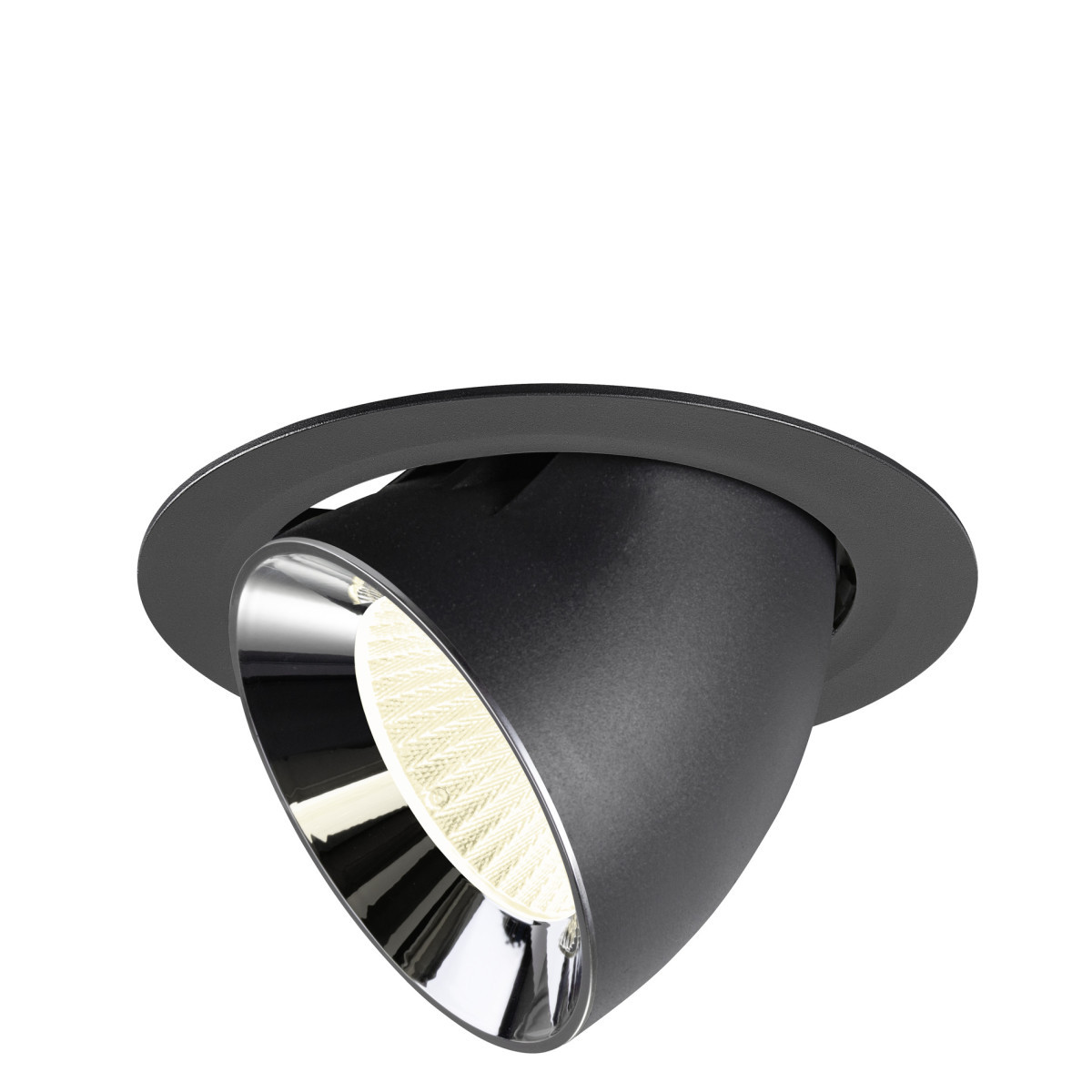 SLV NUMINOS Numinos® Gimble XL, black/chrome recessed ceiling light 4000 K 40°