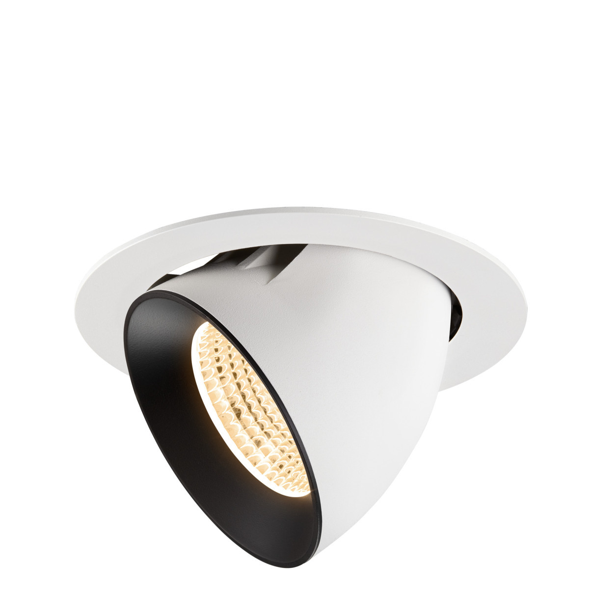 SLV NUMINOS Numinos® Gimble XL, white/black recessed ceiling light 2700 K 55°