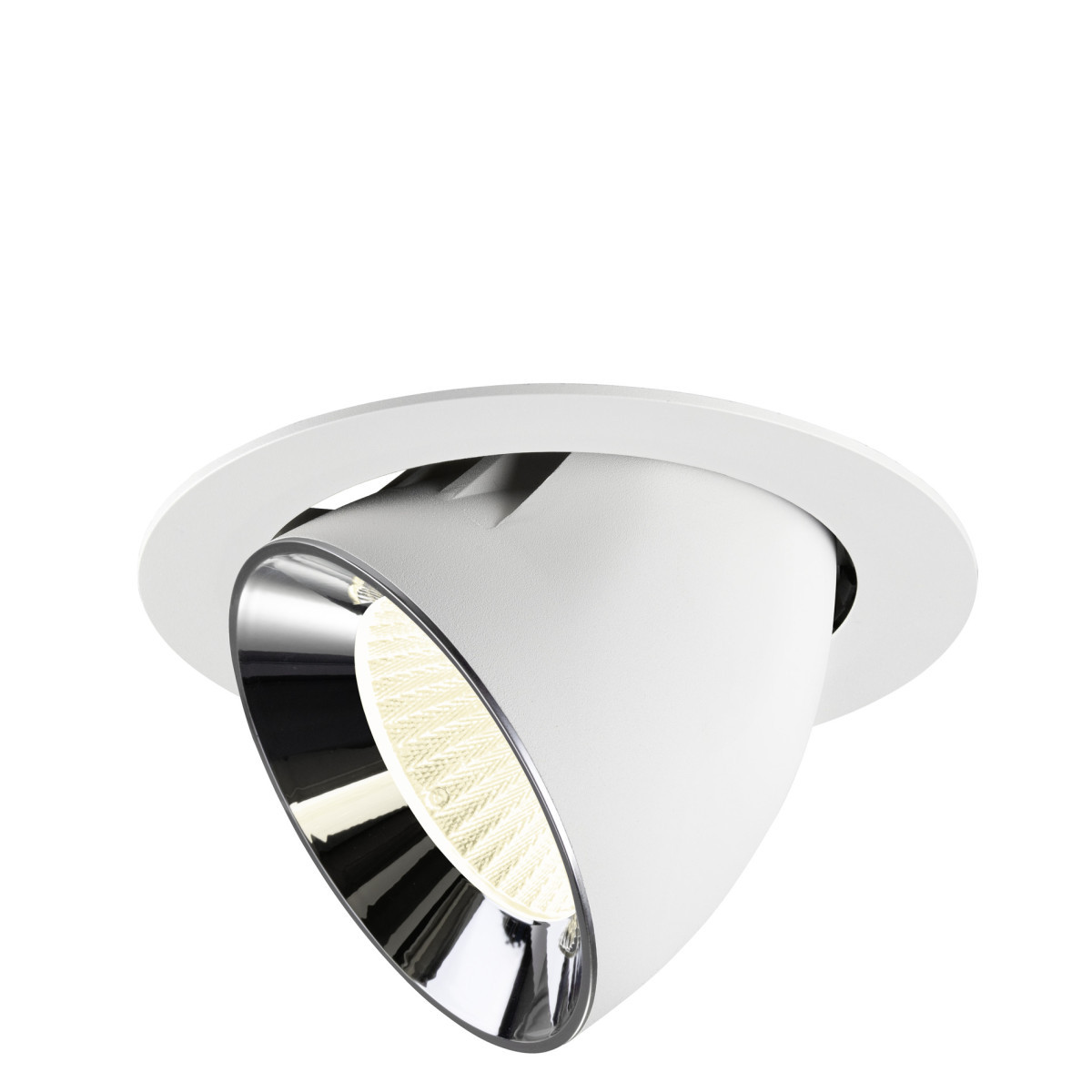 SLV NUMINOS Numinos® Gimble XL, white/chrom recessed ceiling light 4000 K 40°