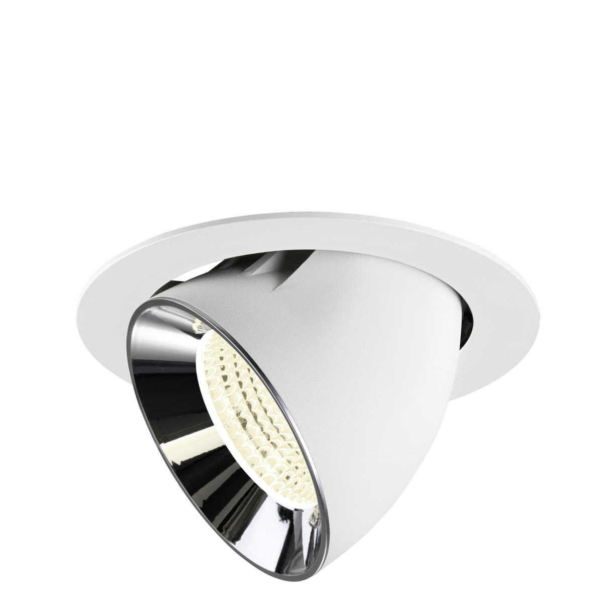 SLV NUMINOS Numinos® Gimble XL, white/chrom recessed ceiling light 4000 K 55°